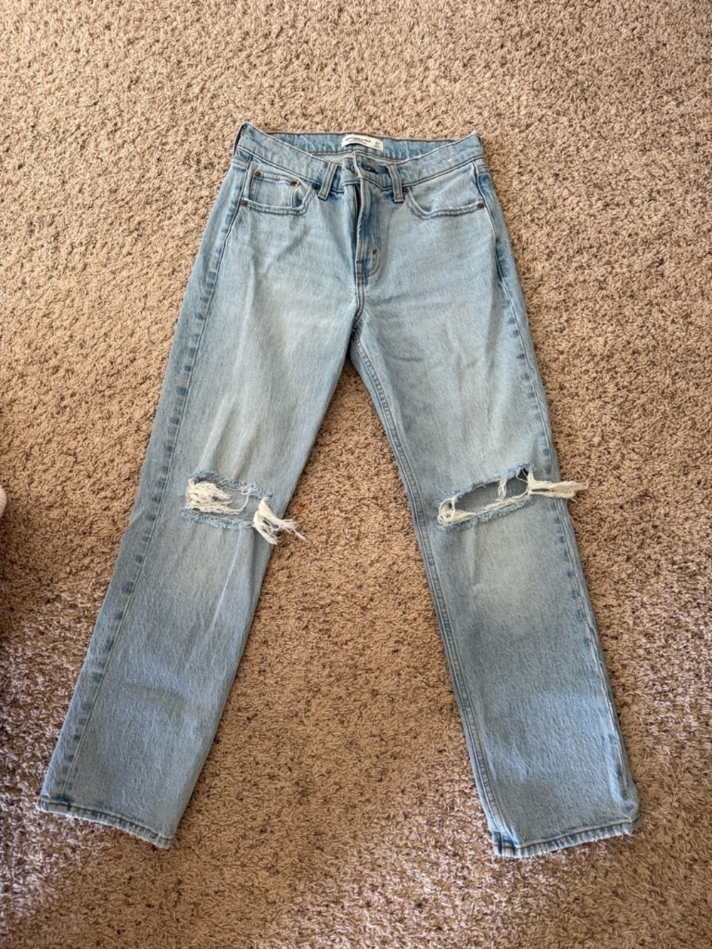 Abercrombie & Fitch Light Blue Denim High-Rise Jeans